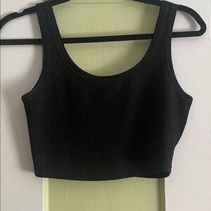 SHEIN Black Ribbed Tank Top